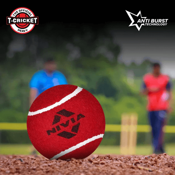 NIVIA Cricket Tennis Ball Heavy Weight (RED)