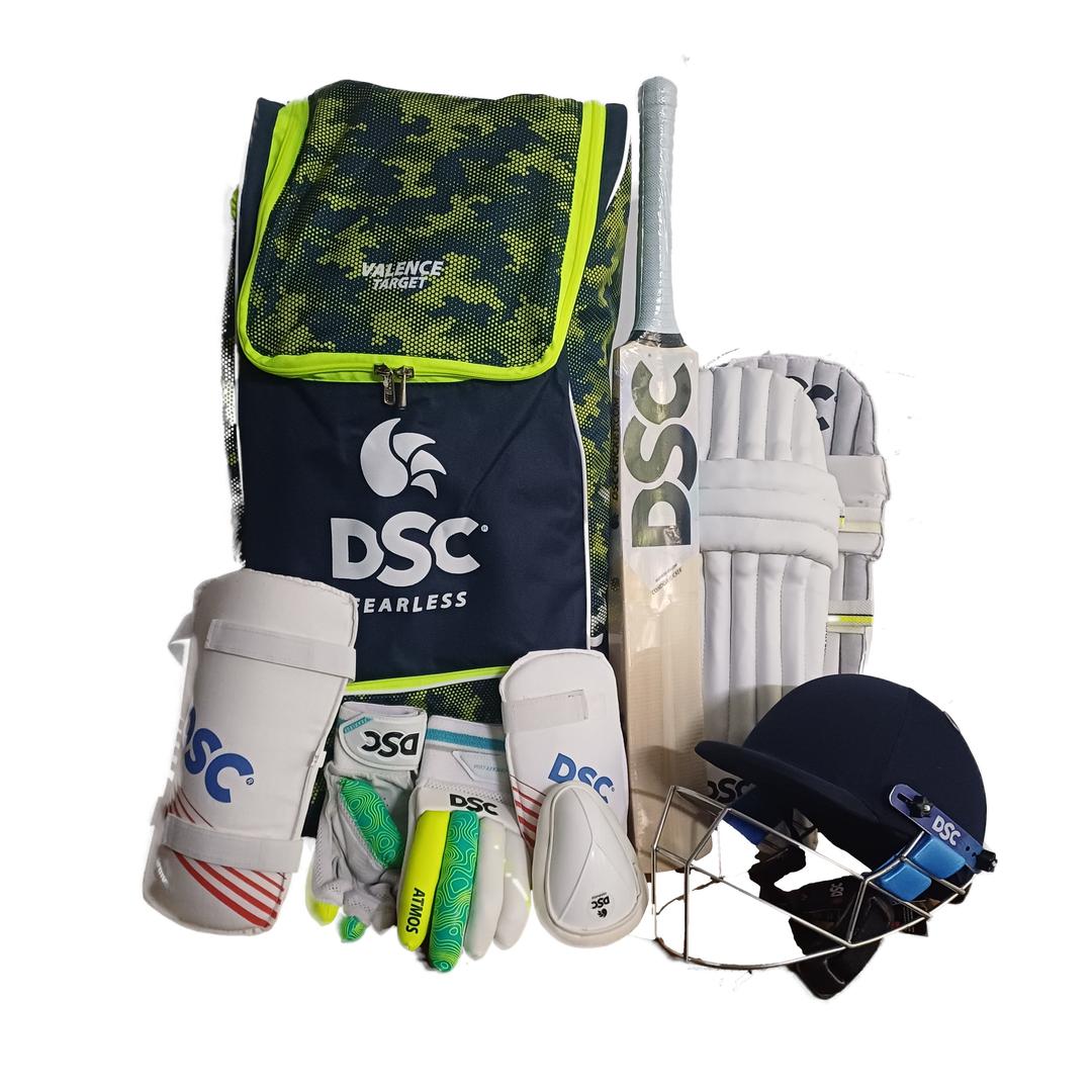 DSC Cricket Kit 3 – Beginner Cricket Kit with Helmet & Kit Bag