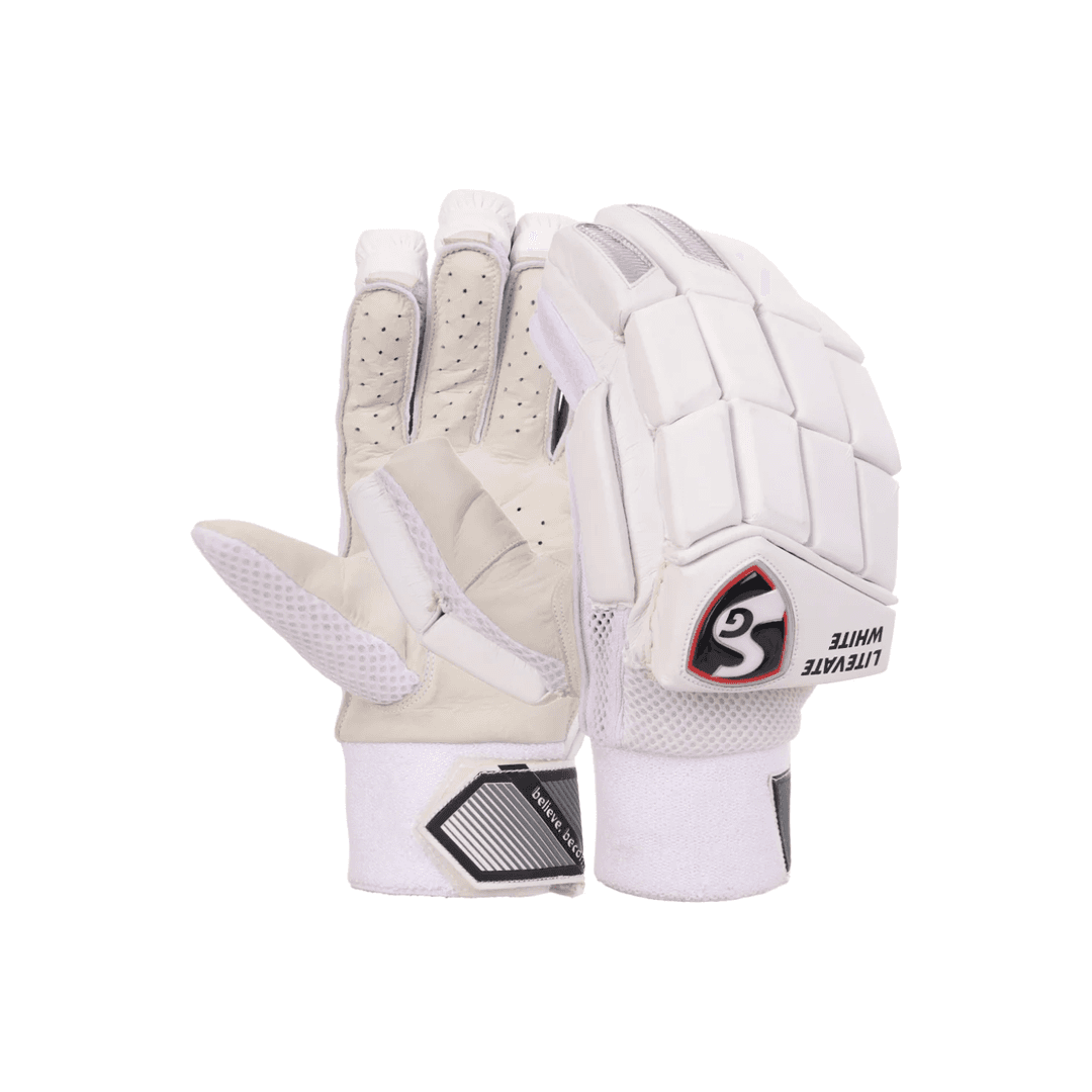 SG  Litevate White Batting Gloves