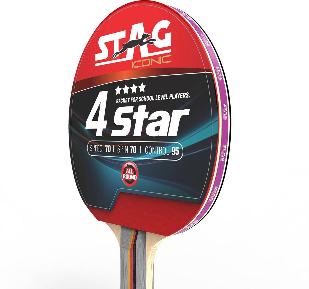 Stag Iconic 4 Star Table Tennis Racquet