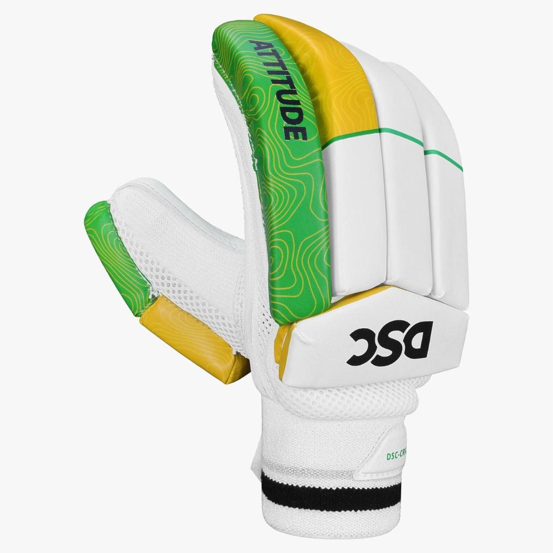 DSC Attitude Batting Gloves Green Yellow