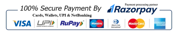 100% Secure Payment By Razorpay — Cards, Wallets, UPI & NetBanking